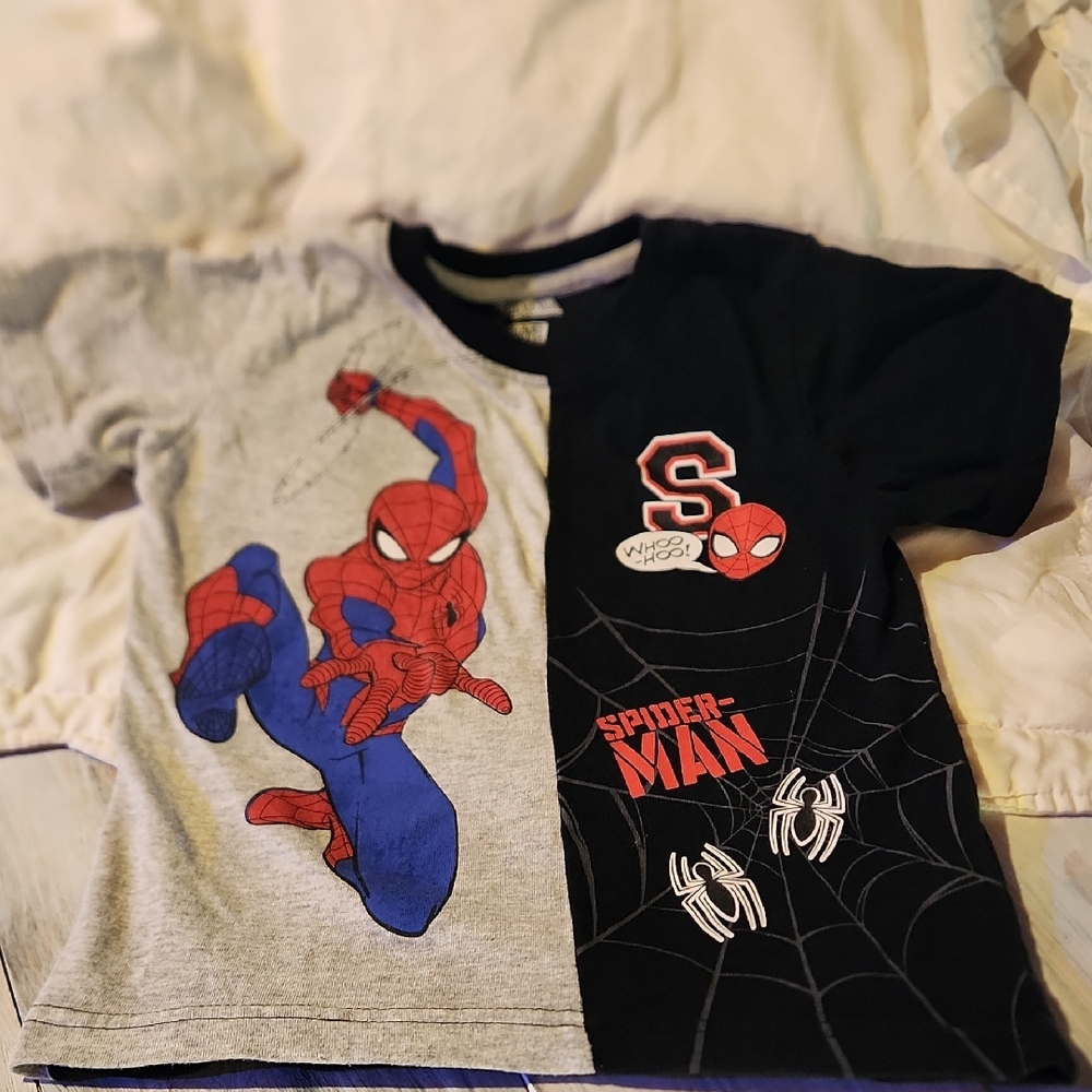 Marvel Spider-Man Kids Short Sleeve Tee - Black and Gray
